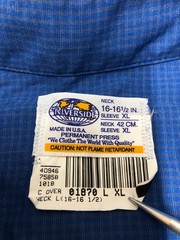 Vintage 80s Pepsi Salesman Uniform Shirt XL Button Up 16-16 1/2 Blue Riverside