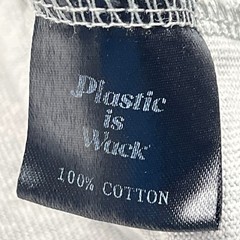 Plastic is Wack Reach Tee Men’s Medium Graphic AOP Eco Clean Earth Crew Shirt
