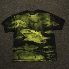 All Over Print Great White Shark Shirt Mens XL Y2K AOP Yazbek Puerto Vallarta