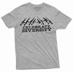 Men’s Celebrate Diversity Guns Riles Tshirt Pro 2nd Amendment constitutional tee
