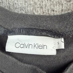 Calvin Klein T-Shirt Men’s Small Black Logo Tape Shoulder Short Sleeve Cotton