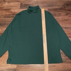 Vintage Polo Ralph Lauren XL Turtleneck Made in USA 90s Forest Green Red Pony