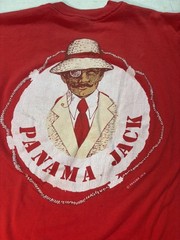 Vintage PANAMA JACK T-Shirt Mens Large Red Graphic Single Stitch 90s Beach USA