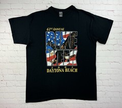 VTG Bike Week 2002 Daytona Beach FL Eagle USA Flag Double Sided T-Shirt Sz XXL