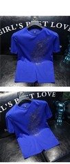 New Men Fashion Leopard Trend Hot Diamonds Rhinestones Summer Luxury T-Shirt