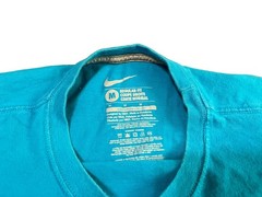 Nike Men’s Size M Blue 100% Cotton Embroidered Logo Long-Sleeve T-Shirt
