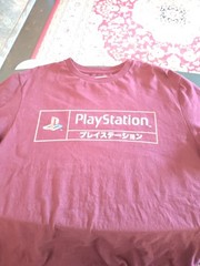 PlayStation Japan Logo T-Shirt Dark Maroon Adult XL Tailgate Brand Short Sleeve