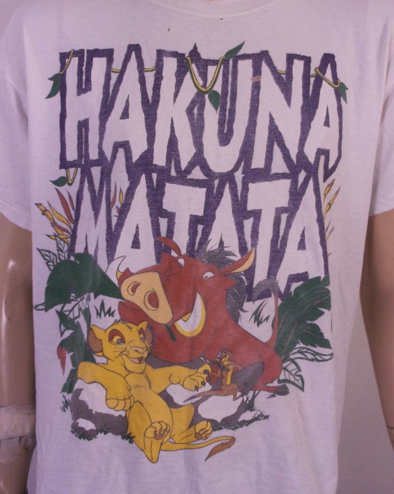 vintage 90s Disney The Lion King Simba T-Shirt Hakuna Matata single stitch L/XL