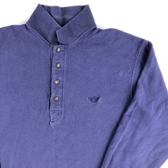 Vintage Dockers Long Sleeve Polo Shirt Large Purple Grunge Skate Distressed