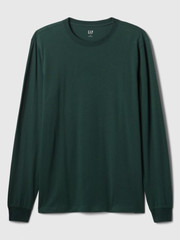 NWT GAP Everyday Soft Long-Sleeve Tee Shirt T-Shirt 100% cotton Green Men M