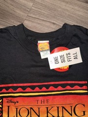 Vintage 90s The Lion King Movie Cartoon Promo T-shirt Sz XL Black new with tags