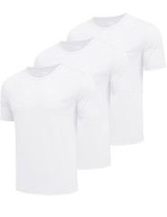 Men’s Workout T-Shirts 3 Pack Quick Dry Moisture Wicking Athletic Shirts Crew…