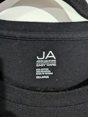John Ashford Mens Black T-Shirt 2XL Crew neck