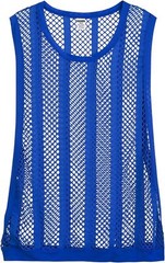 Zonbailon Mens Mesh Tank Fishnet Striped Sleeveless See Thru Muscle Undershirts