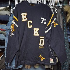 Ecko Unltd Navy Blue Graphic Logo Crew Neck Long Sleeve T-Shirt Men’s XL