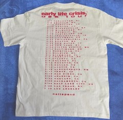 Brand New Early Life Crisis white tour tee reddish pink