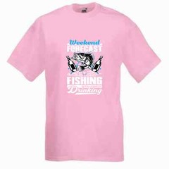 Fishing Forecast Drinking Humour Novelty T Shirt Various Colours And Sizes