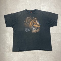 vintage 90s horse american western animal nature faded boxy tee xxl