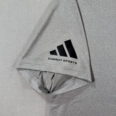 NWT Adidas Promo T Shirt Mens 3XL Gray Combat Sports Stretch Breathable Fighting