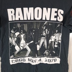 Vintage Ramones 1234 T Shirt CBGB May 4, 1978 Black Punk Rock Size Small