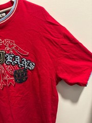 Vintage Paco Jeans 90s Y2K Hip-Hop Tee Shirt JNCO Style Size 4XL Red Embroidered