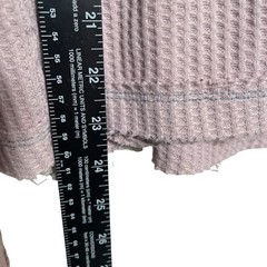 We The Free Blouse Women’s Medium Thermal V-Neck Bell Sleeve Boho Slouchy Shirt