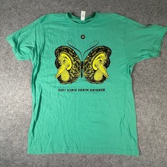 Tultex Ann Arbor Film Festival T-Shirt Large Green Mens Graphic Short Sleeve