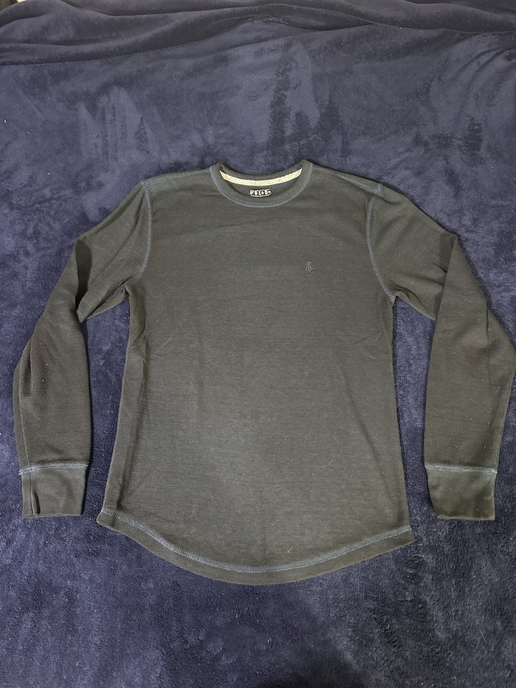 Volcom Blue Thermal Long Sleeve Shirt Medium