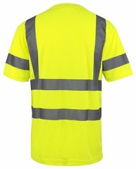Hi Vis ANSI Class 3 Reflective Safety Green Short Sleeve T Shirt High Visibility