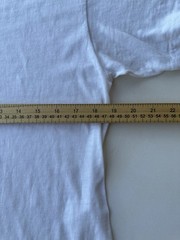 Vintage 50s 60s White Cotton Tee Shirt Large Single Stitch Distressed Frayed