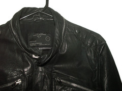 Men’s All Saints POSTNOON LEATHER SHIRT jacket overshirt L (ref81) £129.99!!!!!