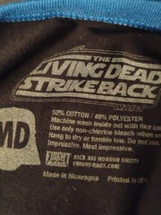 FRIGHT RAGS “Zombie Wars-The Living Dead Strike Back” M 3/4 Sleeve Band Tee