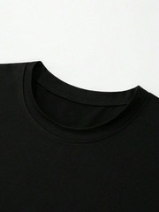 Men’s Summer Casual Letter & Skeleton Print Round Neck Short Sleeve T-Shirt