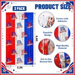 4Th of July Decorations – 2 Pack Red White and Blue Streamer for 250Th Anniversa