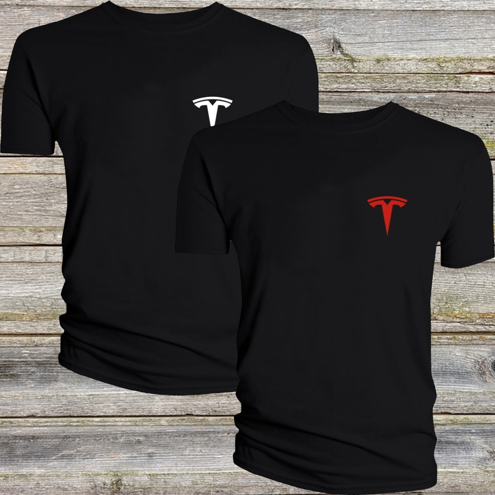 Tesla Chest T Shirt Model S 3 X Y Racing Motors Sport Logo Cybertruck FTS02