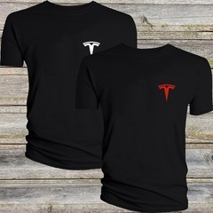 Tesla Chest T Shirt Model S 3 X Y Racing Motors Sport Logo Cybertruck FTS02