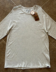 Faherty Cloud Surplus Waffle Crew Thermal T Shirt Men’s XXL Ivory $98 L/S NWT