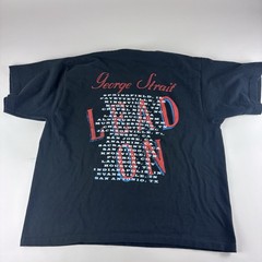 Vintage XL T Shirt George Strait Lead On Tour Single Stitch Graphic Print Tee