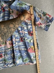 VTG Le Tigre Shirt Mens Medium Hawaiian Tropical Beach Resort Coastal