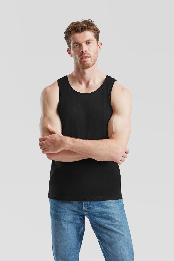 Fruit of the Loom Mens Athletic Vest – 100% Cotton Gym Sports Summer Tank Top