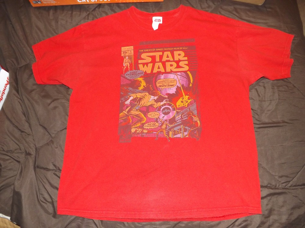 Star Wars comic book men’s T-shirt size XL/XG red tee shirt
