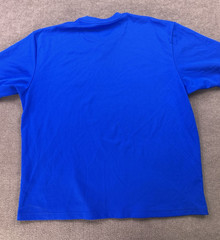 Cabelas Shirt Adult 2XL XXL Blue Casual Outdoors Polyester Hiking T-Shirt Mens