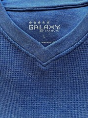 Mens Thermal Long Sleeve Shirts Premium V-Neck M-XL Galaxy by Harvic New