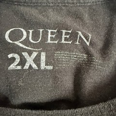 Queen Band T-Shirt Mens 2XL Black Freddie Mercury Live Rock Tee Short Slv