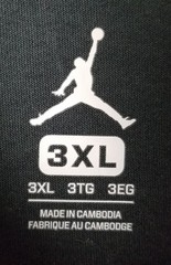 JORDAN XII RETRO 12 FLU GAME OUTFIT SHIRT + SHORTS SET BLACK RED (SIZE 3XL 2XL)