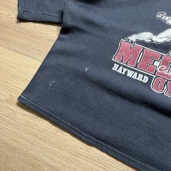 VTG 80s Medinas Gym Size XL Cropped Wide Fit Bodybuilder Muscle Shirt USA Black