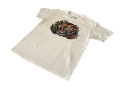 50’s Vintage Print LION T-Shirt M Atomic Age Art Deco Rockabilly Reggae