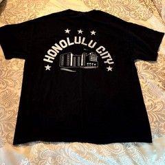 Honolulu City Graphic Tee Black A Style Classic Urban Skyline T Shirt XL
