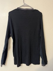 Air Jordan Black Jumpman Logo Waffle Knit Thermal Long Sleeve Shirt Men’s XL