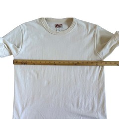 Bronson Loopwheel Tubular Athletic T-Shirt Men M Apricot Cream Beige Heavyweight
